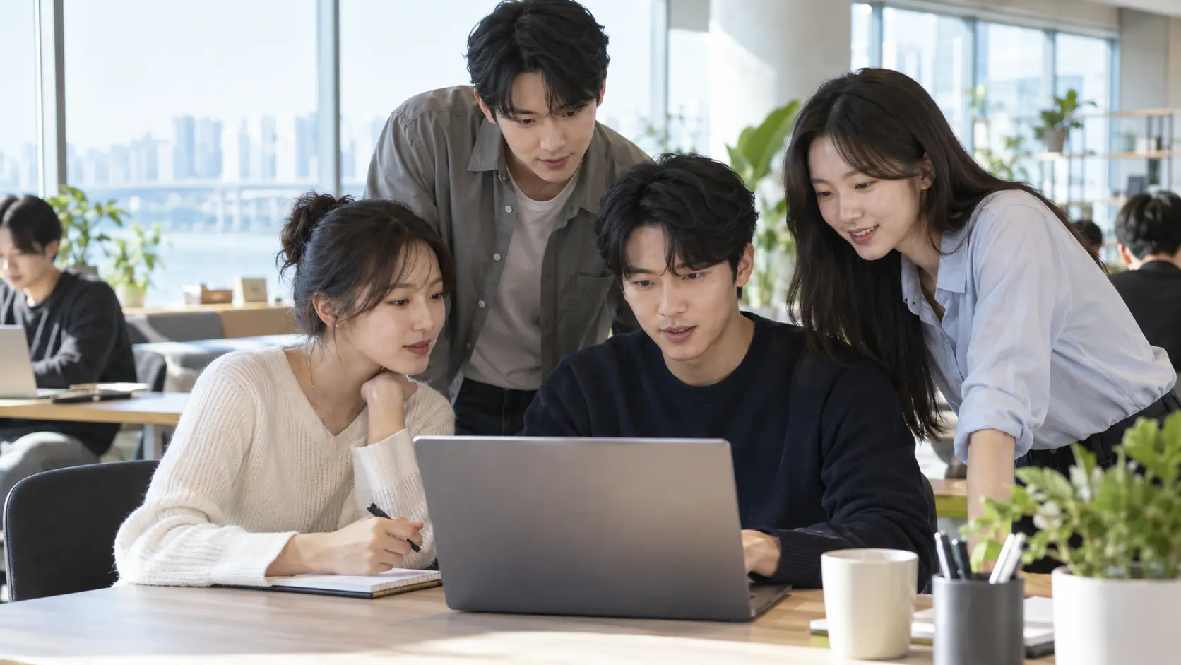 청년 팀 프로젝트 회의 이미지