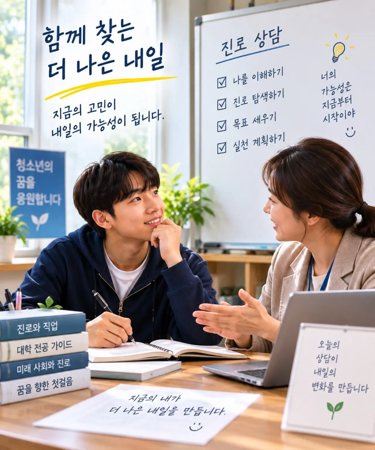 진로 목표와 학교활동을 연결해 보는 청소년
