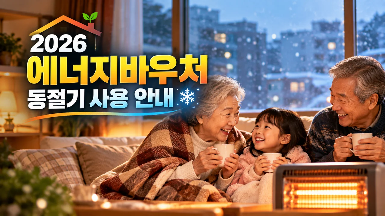 2026년도 취약계층 동절기 에너지바우처 사용 개시 및 읍·면·동 신청 안내